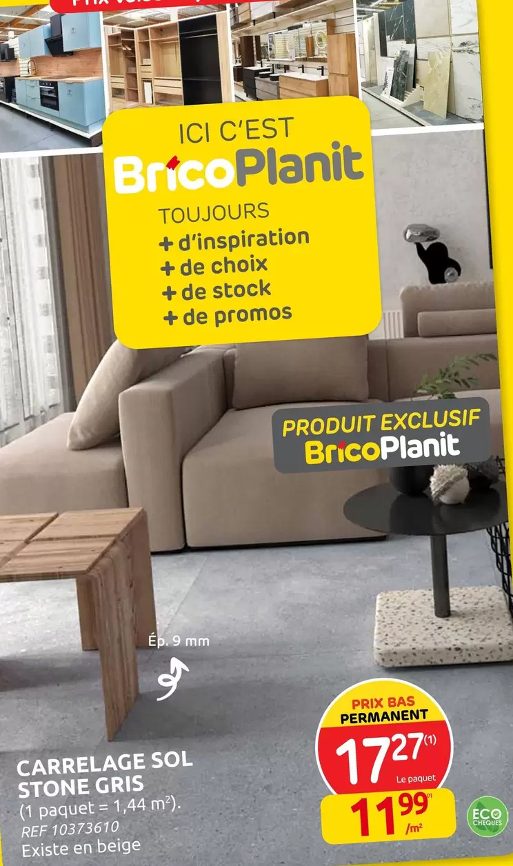 De - CARRELAGE SOL STONE GRIS