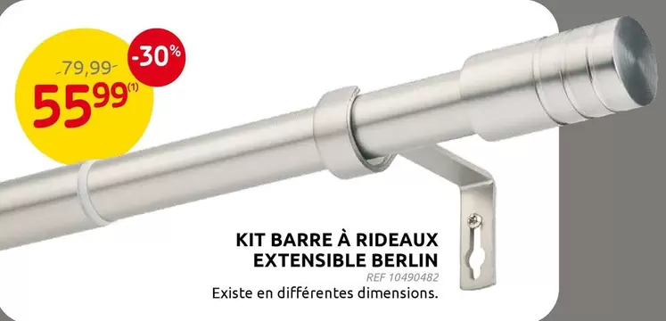 KIT BARRE À RIDEAUX EXTENSIBLE