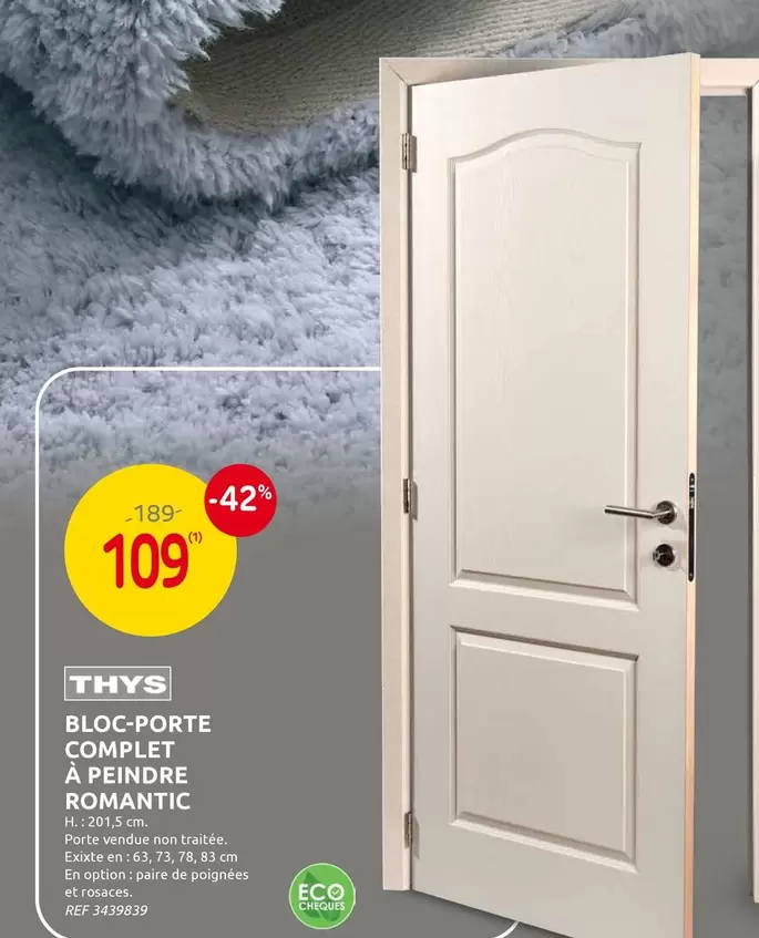 De - BLOC-PORTE COMPLET À PEINDRE ROMANTIC