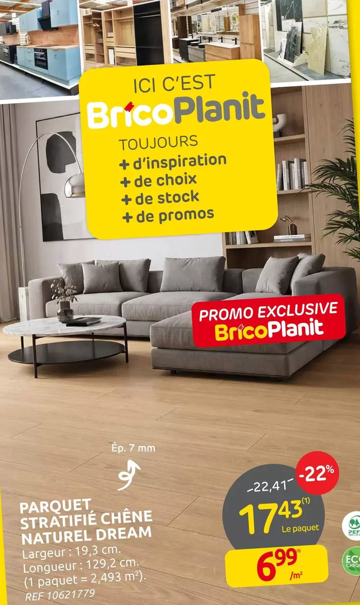 De - PARQUET STRATIFIÉ CHÊNE NATUREL DREAM
