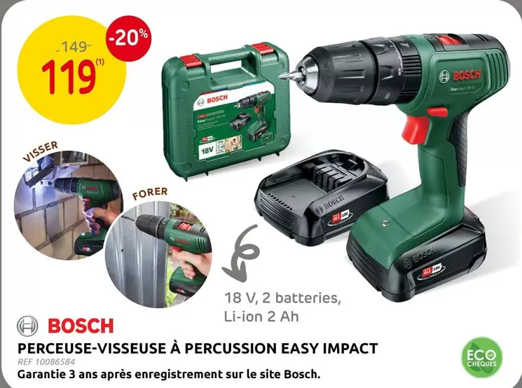 Bosch - PERCEUSE-VISSEUSE À PERCUSSION EASY IMPACT