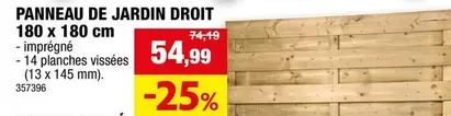 De - PANNEAU DE JARDIN DROIT 180 x 180 cm