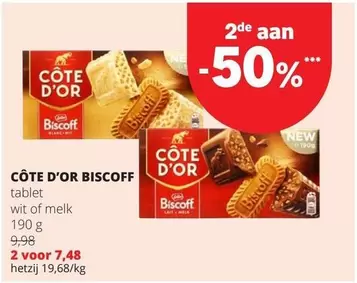 BISCOFF tablet wit of melk