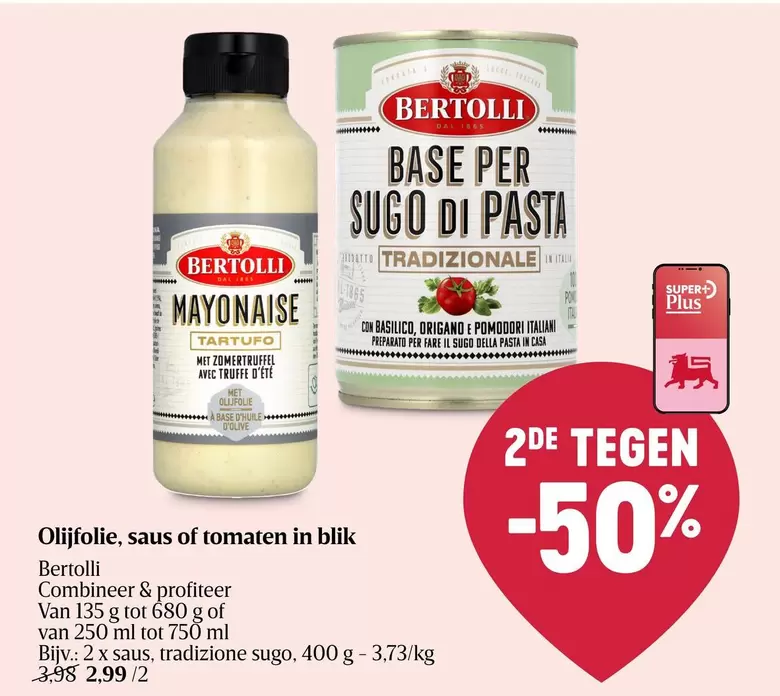 Olijfolie, saus van tomaten in blik