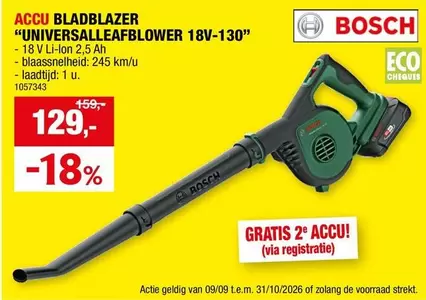 Bosch - ACCU BLADEBLAZER "UNIVERSAL LEAFBLOWER 18V-130"