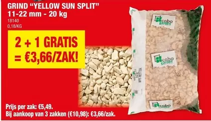 GRIND "YELLOW SUN SPLIT" 11-22 mm - 20 kg