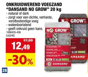 Dark - ONKRUIDWEREND VOEGZAND "DANSAND NO GROW" 20 kg