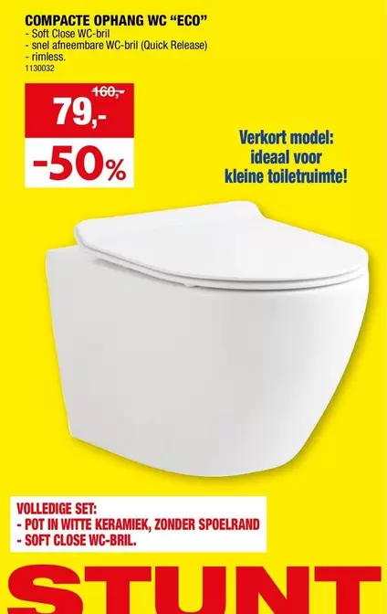 COMPACTE OPHANG WC "ECO"