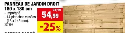 De - PANNEAU DE JARDIN DROIT 180 x 180 cm