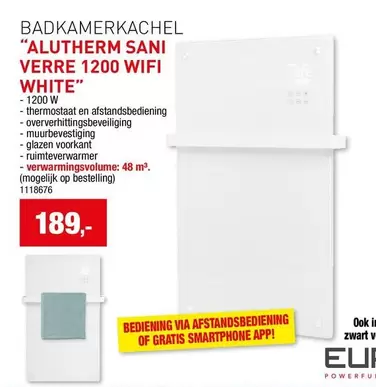 White - BADKAMERKACHEL VERRE 1200 WIFI