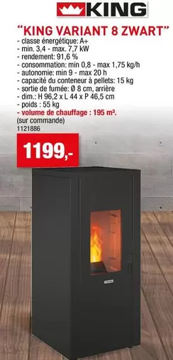 Kw - "KING VARIANT 8 ZWART"