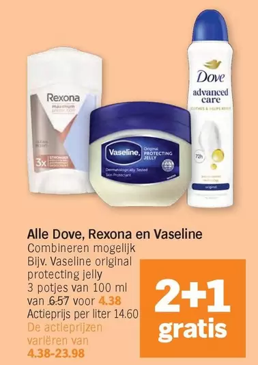 De - Dove, Rexona en Vaseline