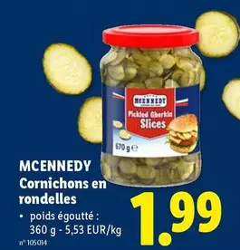 Cornichons en rondelles