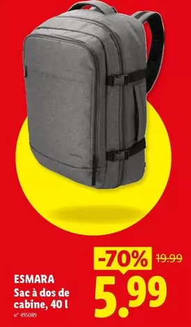 De - Sac à dos de cabine, 40 l