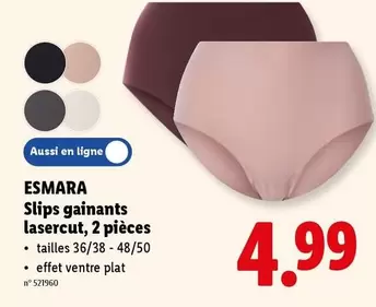 Slips gainants laser-cut, 2 pièces