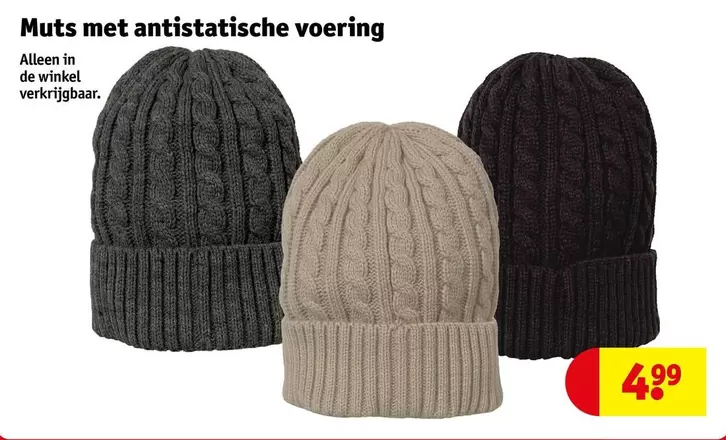 De - Muts met antistatische voering