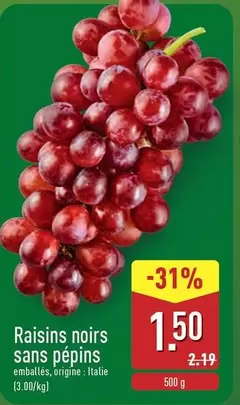 Raisins noirs sans pépins