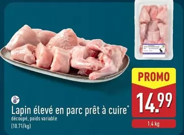 Lapin élevé en parc prêt à cuire