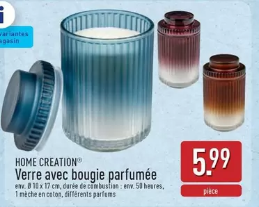 De - Verre avec bougie parfumée
