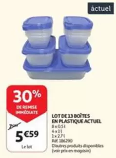 De - LOT DE 13 BOITES EN PLASTIQUE