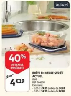 De - Boîte en verre striée