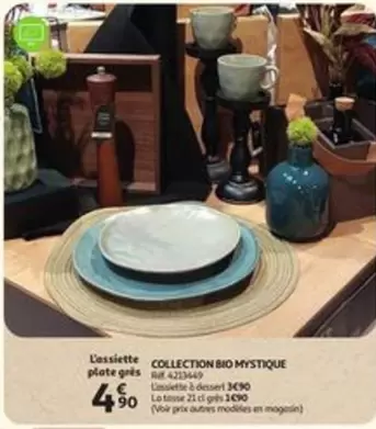 L'assiette plate gris COLLECTION BIO MYSTIQUE