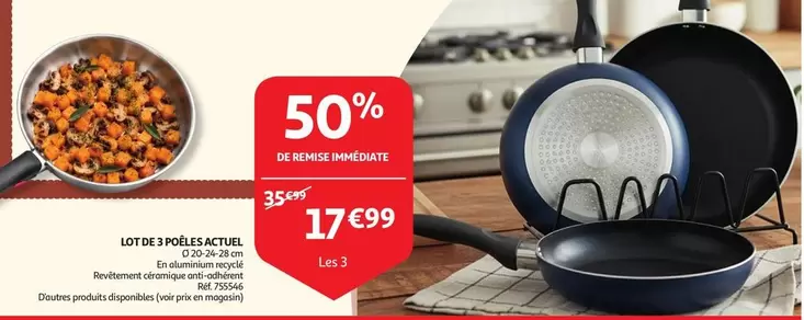 De - LOT DE 3 POÊLES