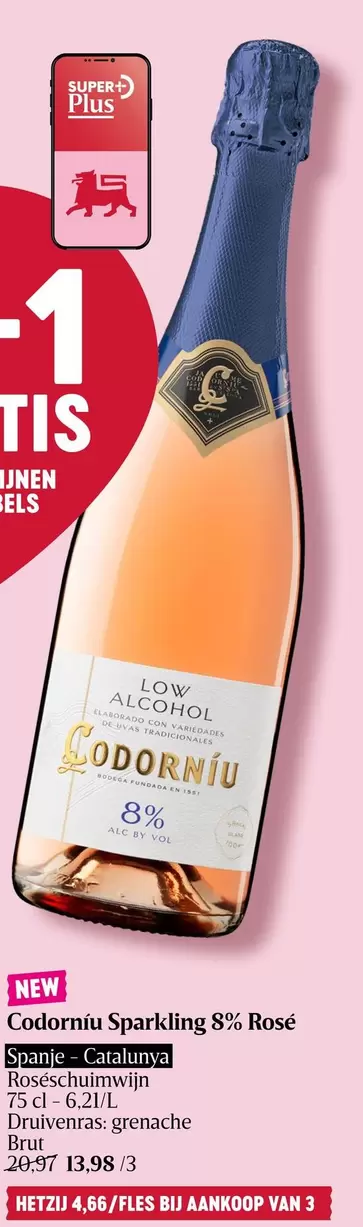 De - Codorniu Sparkling 8% Rosé