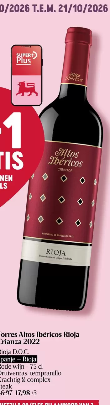 De - Torres Altos Ibéricos Rioja Crianza 2022
