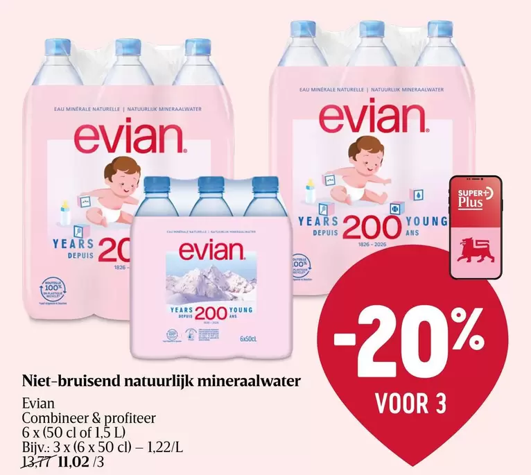 Niet-bruisend natuurlijk mineraalwater