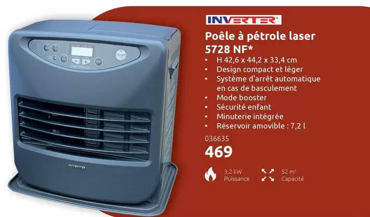 De - Poêle à pétrole laser 5728 NF
