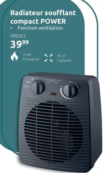 Kw - Radiateur soufflant compact POWER 090263