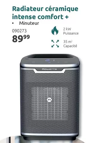 Kw - Radiateur céramique intense comfort + - Minuteur 090273