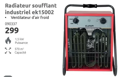 Kw - Radiateur soufflant industriel ek15002