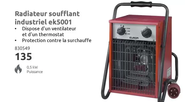Kw - Radiateur soufflant industriel ek5001