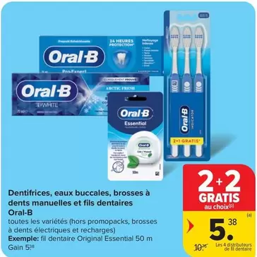 De - ntifrices, eaux buccales, brosses à dents manuelles et fils dentaires