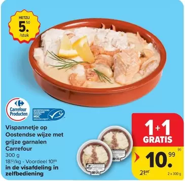 De - Vispannetje op Oostendse wijze met grijze garnalen