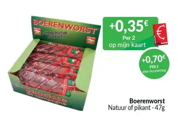 De - Boerenworst Natuur of pikant
