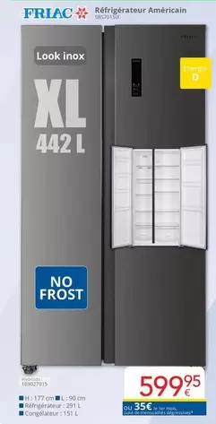 De - Réfrigérateur Américain XL 442 L