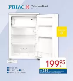 De - Tafelkoelkast KK1711
