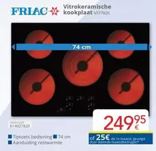De - Vitrokeramische kookplaat VST7820