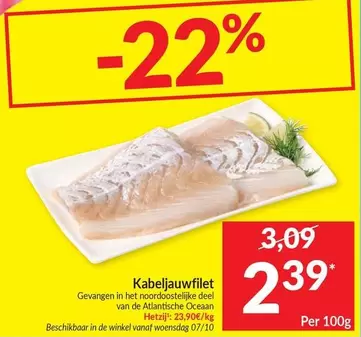 De - Kabeljauwfilet