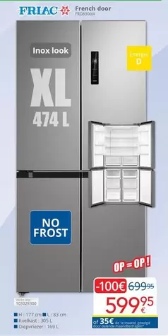 De - XL French door refrigerator 474 L