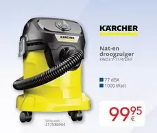 Karcher - Nat-en droogzuiger KWD3 V-17/4/20/F
