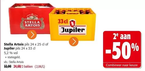 Jupiler - pils 24 x 25 cl of pils 24 x 33 cl