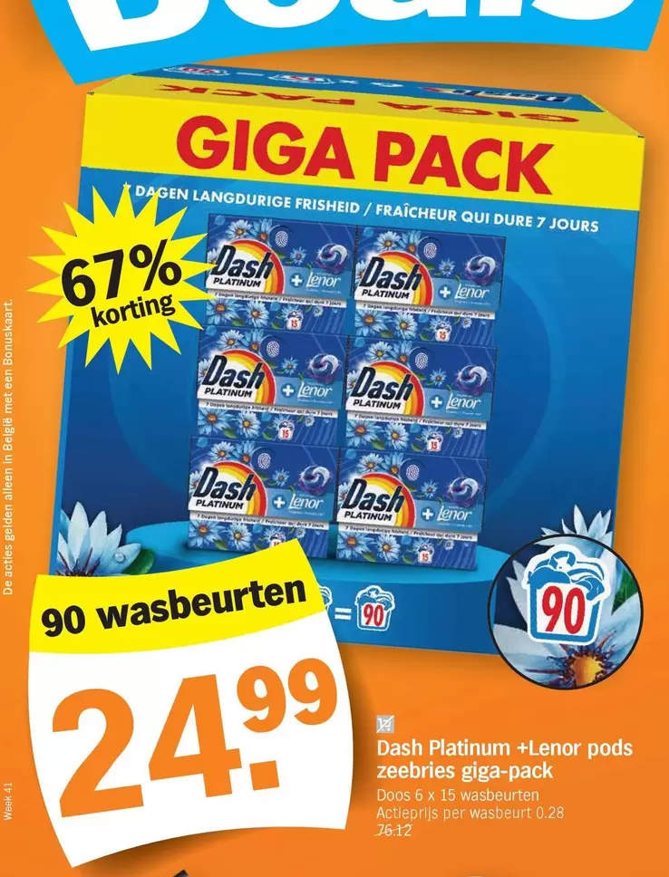 De - Dash Platinum + Lenor pods zeepbolletjes