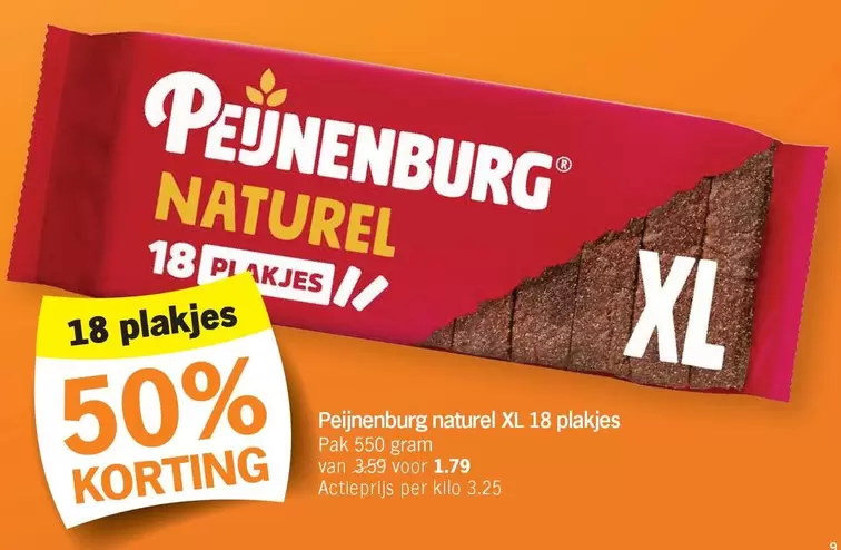 Naturel 18 plakjes