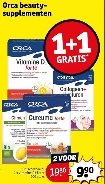 De - Vitamine D3 forte, Collageen+ Hyaluron, Citroen, Curcuma forte