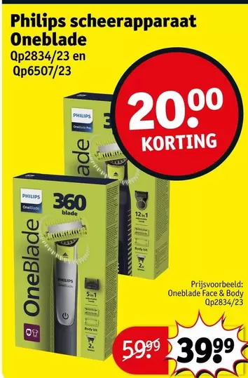Philips - OneBlade Qp2834/23 en Qp6507/23