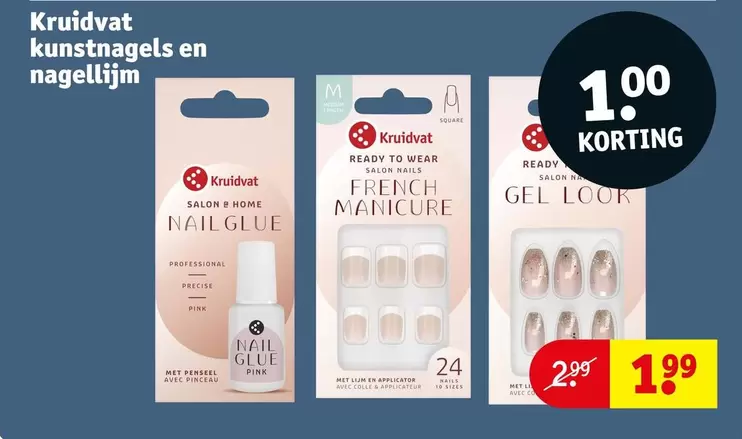 Pink - Kruidvat kunstnagels en nagellijm